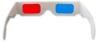 Red/cyan glasses